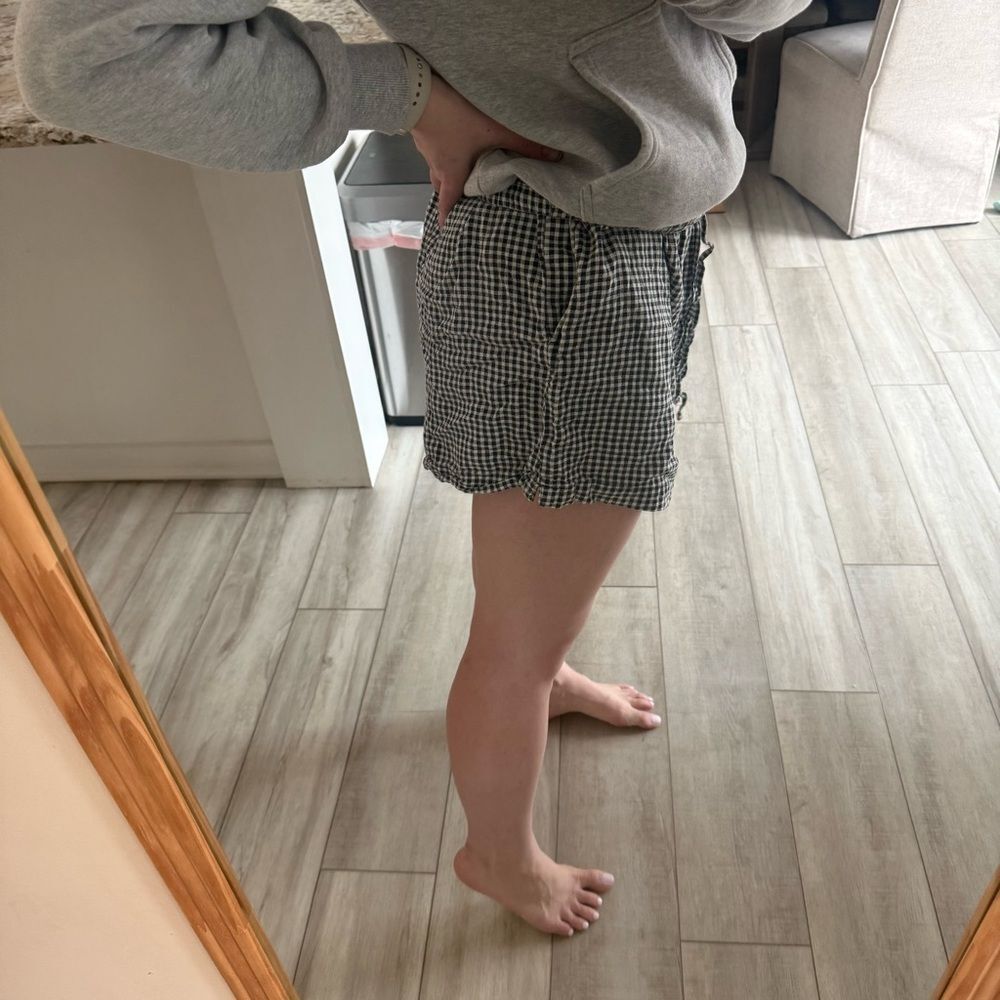 A New Day Black White Gingham Pull On Shorts Size Large - Picture 4 of 7